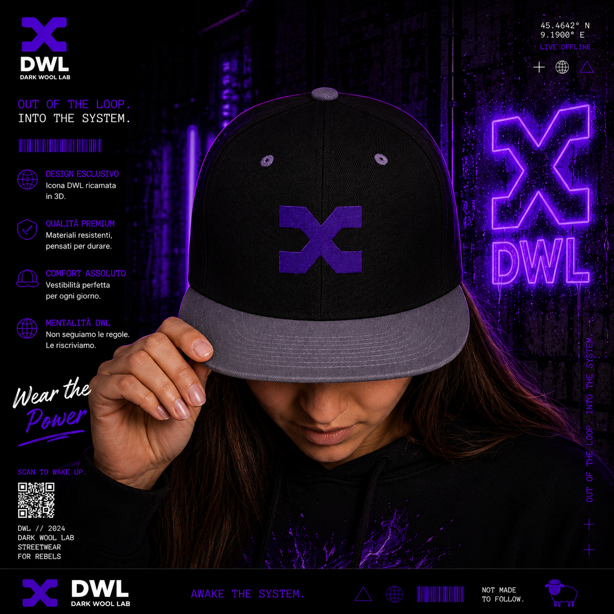 Cappellino snapback (baseball) DWL Black Signal