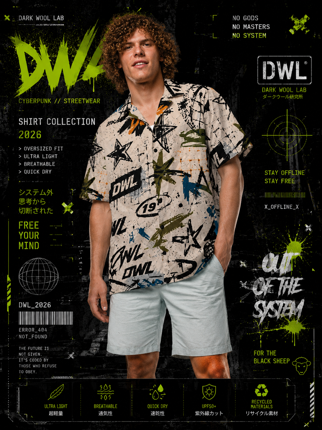 Unisex button shirt DWL FANTASY CHAOS THEORY