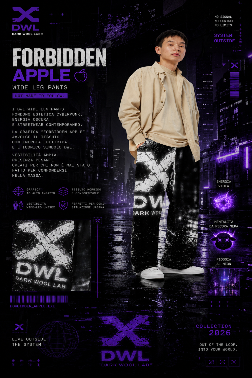 Unisex wide-leg pants DWL APPLE