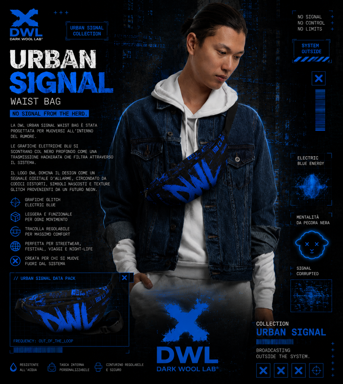Fanny Pack DWL URBAN SIGNAL ELETTRIC BLUE