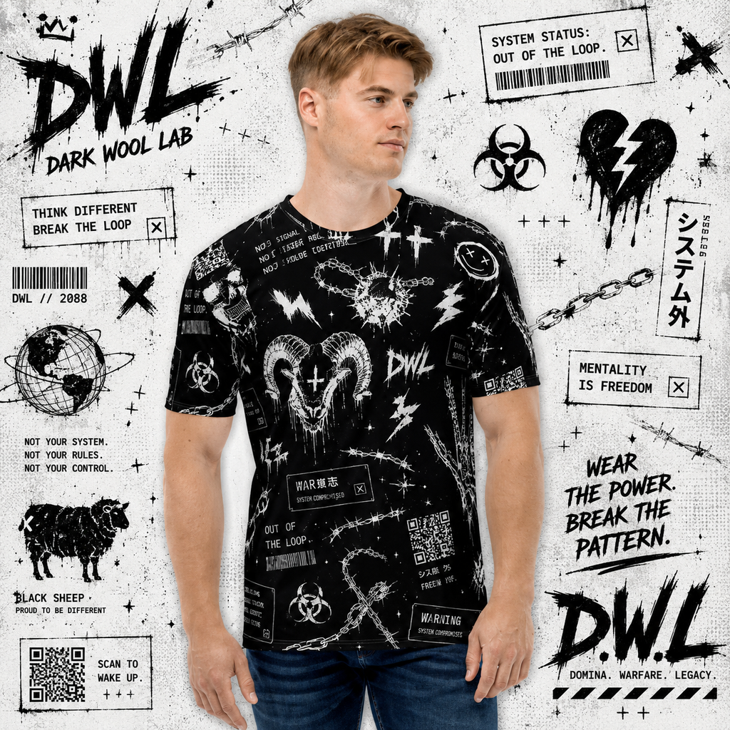 Men's t-shirt DWL CORRUPTED HEART 💔⚡