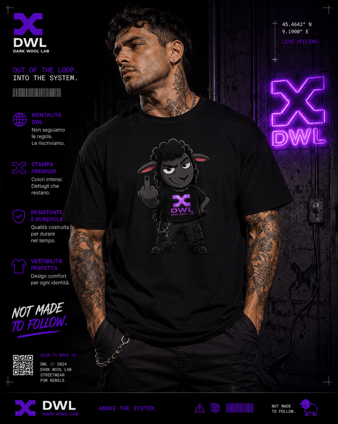 Unisex classic tee NOT MADE TO FOLLOW DWL Out of Loop