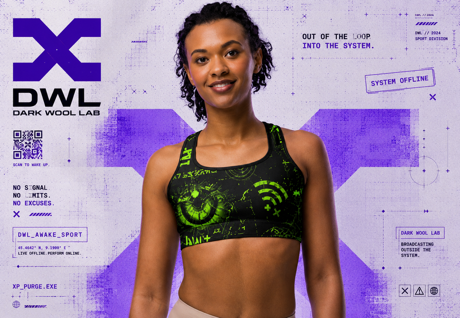 Reggiseno sportivo TOXIC SIGNAL SPORTS BRA AWEAKE SPORT
