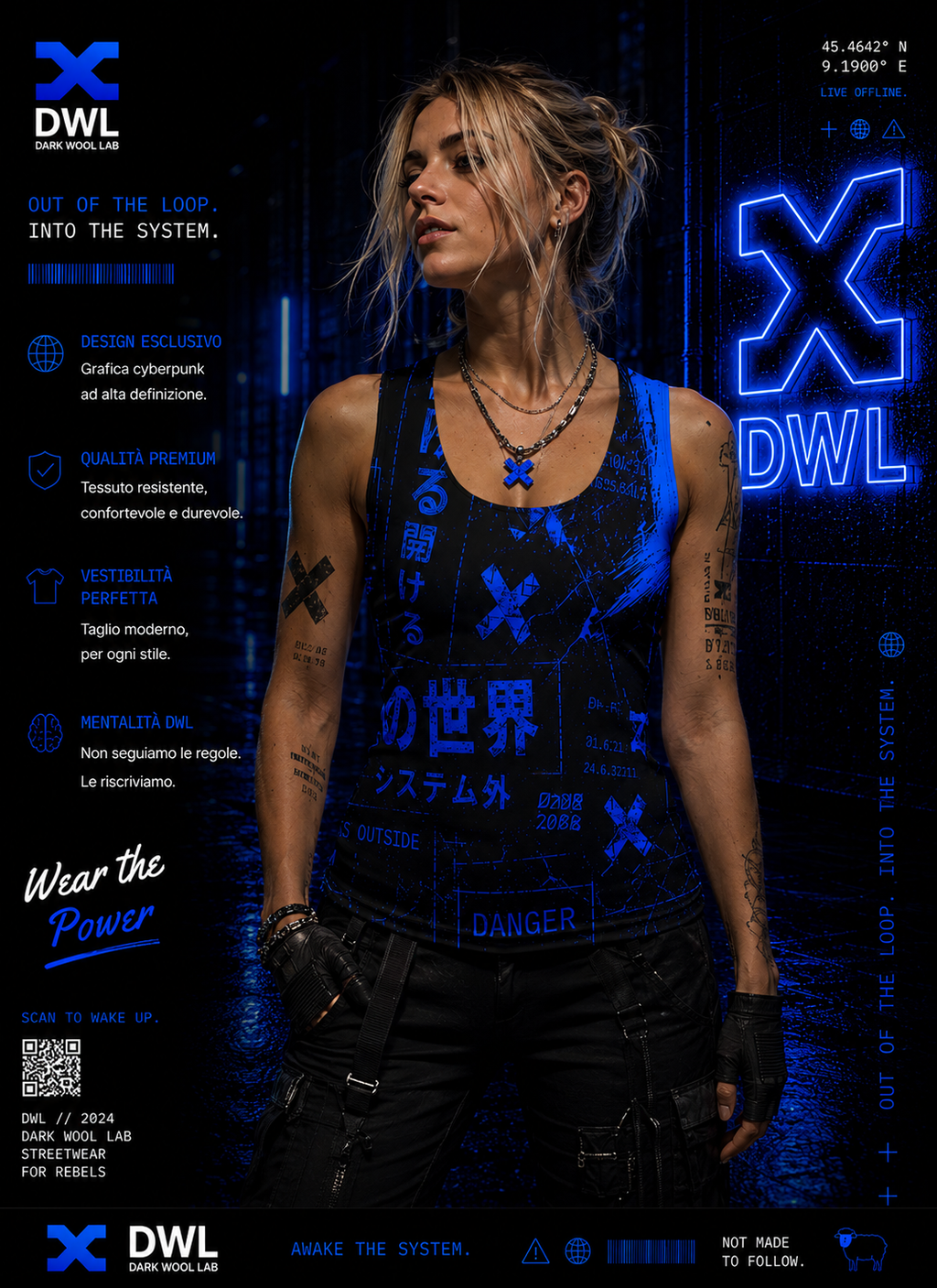 Sublimation Cut & Sew Tank Top BLUE SIGNAL RUNNER PERFORMANCE AWEAKE SPORT