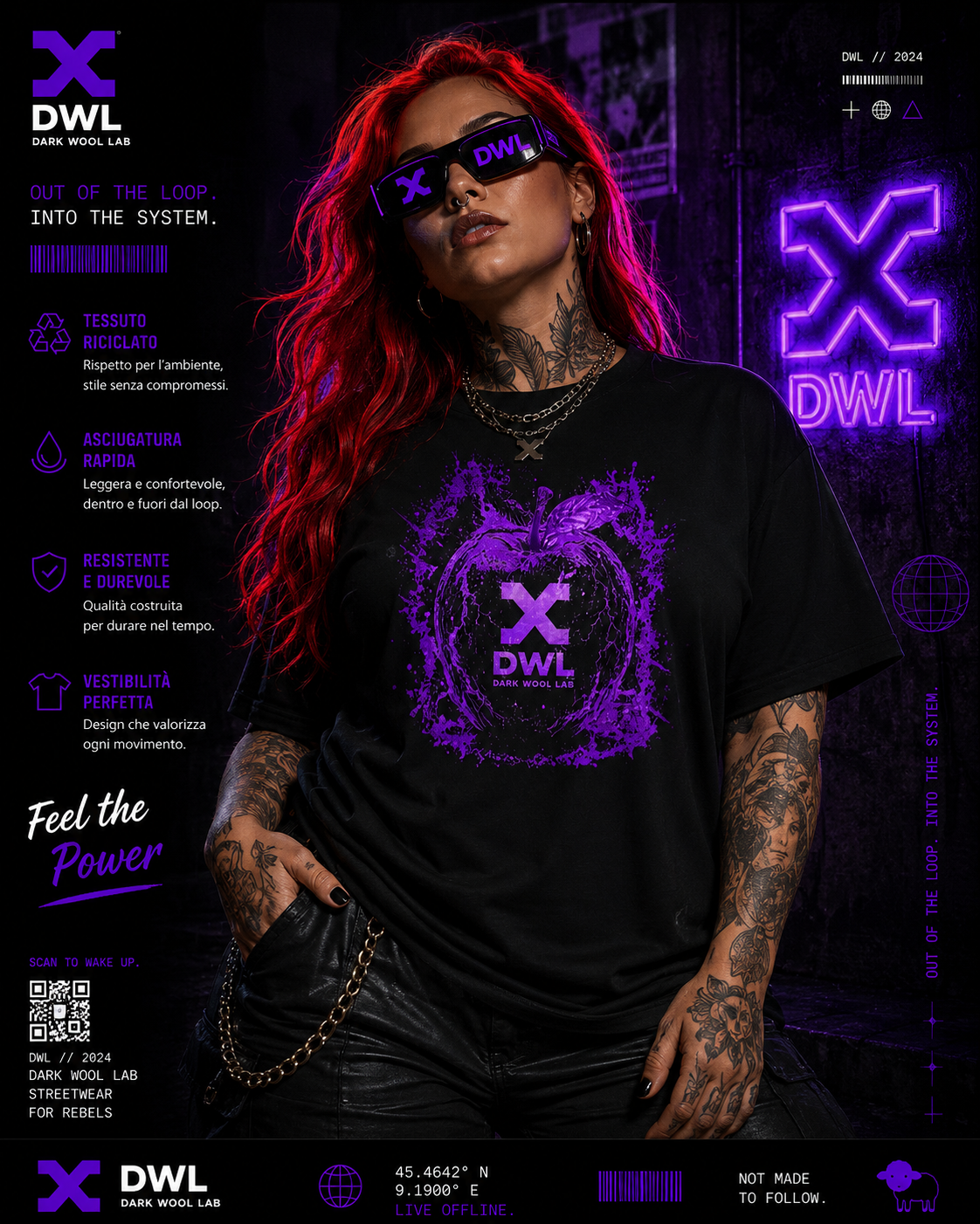 Unisex classic tee DWL FORBIDDEN ENERGY Apple